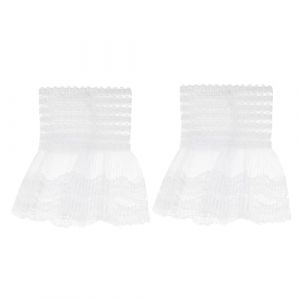 ifundom Poignets Dentelle Lolita Pliss&eacute;s Bracelets de Poignet D&eacute;coratifs pour Femmes et Filles Accessoires de Costume Victorien Amovibles pour Robes Chemises et Cosplay (Tabitha Tam, neuf)