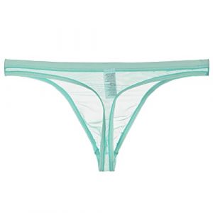 String transparent pour homme, maille fine, sous-vêtements sexy, bleu clair, M (⭐⭐⭐⭐⭐Five star⭐⭐⭐⭐⭐, neuf)