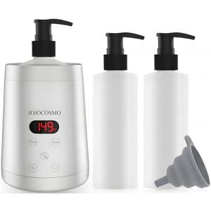 JOJOCOSMO Chauffe-huile de massage, Chauffe-lotion pour le corps avec deux distributeurs à huile, Chauffe de 86 à 149°F avec réservation horaire pour le salon, la maison, le spa, Argent (Beidieli, neuf)