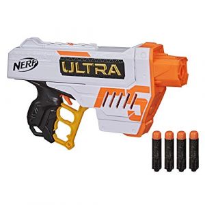 NERF Ultra Five Blaster -- 4-Dart Internal Clip, 4 Ultra Darts, Dart Storage -- Compatible Only Ultra Darts (ACORNSTORE, neuf)