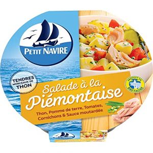 PETIT NAVIRE - Salade Pi&eacute;montaise 220g - Recette traditionnelle avec thon, l&eacute;gumes et &oelig;ufs - Pr&ecirc;te &agrave; d&eacute;guster - Id&eacute;ale pour un d&eacute;jeuner sain et savoureux - Lot De 4 - Vendu Par Lot (La Famille &agrave; Table! - LF&agrave;T!, neuf)