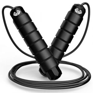 Corde à Sauter – Longueur Réglable en Câble Acier – Poignées Ergonomiques Antidérapantes – Fitness, Cardio, CrossFit, Perte de Poids, musculation, Sport et Entraînement – Xtrem Force (BESSON LOUIS, neuf)