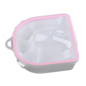 Bol de trempage pour ongles - Double couche - Bols de manucure suspendus pour adoucir les peaux mortes - Plastique - &Agrave; suspendre - Fermoir &agrave; 4 c&ocirc;t&eacute;s - Blanc (siqinuyi, neuf)