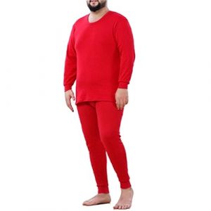 Ensemble De sous-v&ecirc;tements Thermiques pour Homme, Couche De Base Thermique d'hiver, Col Rond Ultra Doux Et Chaud, Manches Longues, sans Couture, Grande Taille, Haut Et Bas (Rouge,5XL) (quanao store, neuf)