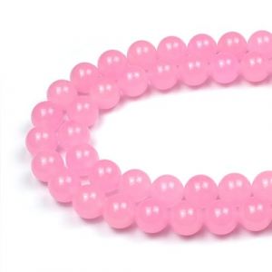 Perles Pierre 12mm Jade Quartzite Rose Perle Rondes Avec Trous pour la Fabrication de Bracelet Colliers Boucles d'oreilles et autres Bijoux (MJDCB., neuf)