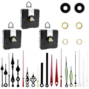 Fousenuk 3 Mecanisme Horloge Murale, Silencieux Mécanisme Horloge Pile, Mouvement d'Horloge Quartz, avec 7 Paires Différentes Horloge Aiguilles, pour Remplacement et Rechange Bricolage d’Horloge (LÉGUA FORASTEIRA - UNIPESSOAL LIMITADA, neuf)