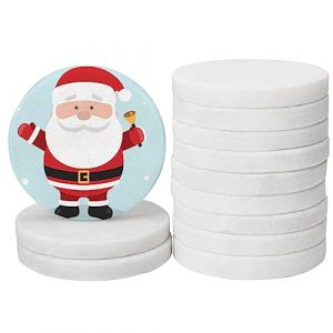 Hisredsun Lot De 12 Grands Galets De Peinture Lisses De 6,3cm, Pierres Blanches Plates Pour La Peinture Pour La Peinture, Pierre De Rivière Pour La Peinture Mandala, Pour Arts, Décoration De Jardin (Hisredsun, neuf)