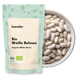 500g haricots blancs secs BIO - haricots secs BIO sans additifs - haricots blancs en emballage biod&eacute;gradable (KONTORHAUS G&Ouml;RICKE UG, neuf)