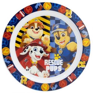 Assiette réutilisable en plastique compatible micro-ondes Pat' Patrouille Boy (SQ STORE, neuf)