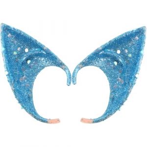 VPOUERY Oreille Elfe Femme, Elf Ears, Latex Fée Oreilles en Latex bleu (VPOUERY, neuf)