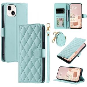 Coque avec Cordon pour Honor X5C 4G/X5C Plus/Play 10A 4G, [Housse en Cuir PU Premium] [Etui &agrave; Rabat] [Pochette de Portefeuille], &Eacute;tui de Protection pour Honor X5C 4G/X5C Plus/Play 10A 4G(Vert Clair) (TENGLAN, neuf)