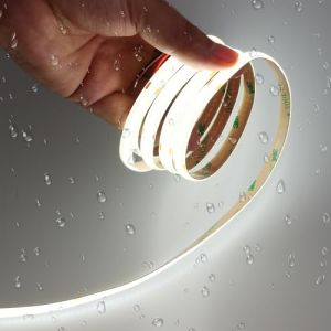 JOYLIT 6M Ruban LED COB 24V 5000K Blanc IP65 Étanche 320LEDs/M, CRI 93+ Sans Point 8MM Autocollante Découpable Bande LED pour Chambre, Armoires, Camion (Sans Alimentation) (Joyled, neuf)