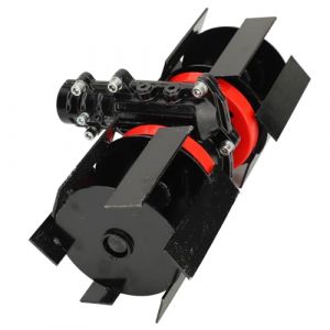 Oreilet Roue de Désherbage 3,9 Outil Cultivateur Rotatif Roues Jardin pour Tondre l'herbe Desserrer Le Sol Roue Labour Profonde Universelle pour Tondeuse Gazon Scarificateur Accessoire (hightseck, neuf)