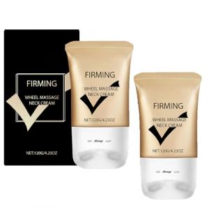 Crème raffermissante pour le cou, crème raffermissante et liftante pour le cou avec massage à double rouleau, raffermissante et liftante pour raffermir la peau relâchée, réduit les rides (2pcs) (doushangdianzi, neuf)