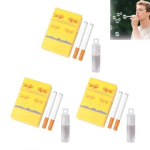 Lot de 3 Machine &agrave; Bulles de Savon pour Hommes et Femmes, Fausse Cigarette Souffleur de Bulles Cigarette &agrave; Bulles Baguettes &agrave; Bulles Jouet Anti-Stress Cadeau pour Mariage Anniversaire (I) (Hboumz, neuf)