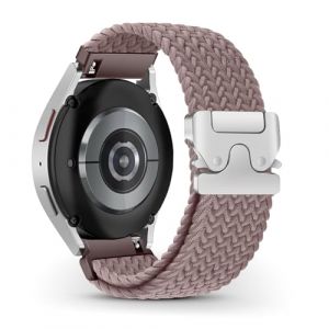 RoYiio Bracelet Nylon pour Samsung Galaxy Watch 7/FE/6/5/4 Respirant Doux Confort 20mm Bracelet de Montre pour Garmin Vivoactive 6/Vivoactive 5/Forerunner 570 42mm/Forerunner165 - Violet Fum&eacute; (RuYiic_Lemoi, neuf)