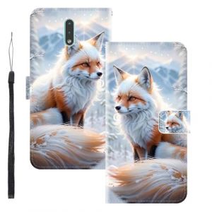 WUACYEAMING Coque pour Nokia 2.3,Protection Housse en Cuir PU Portefeuille &agrave; Rabat Motif Cover Kickstand Bumper Antichoc [Fentes pour Cartes] Le Renard (WUACYEAMING, neuf)