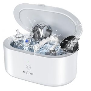 Nettoyeur Ultrasons avec 600ml Bac a Ultrason, Jeatone 46KHz Nettoyeur Ultrason Lunettes, Portable Ultrasonic Cleaner pour Bijoux, Lunettes, Diamants, Dentiers, Montres (JeaTone Smart home, neuf)