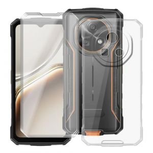 YQINHHME Coque pour Doogee Fire 5 Pro (6.60 ") avec 3 X Verre Tremp&eacute; Protecteur D'&eacute;cran, Transparent Antichoc Case TPU Bumper Souple Silicone Housse Etui pour Doogee Fire 5 Pro - Clear (YiQin, neuf)