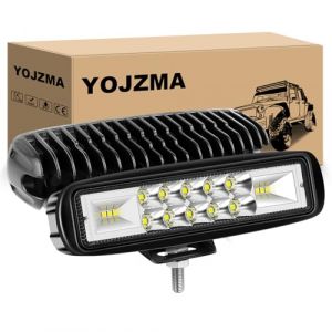 YOJZMA 2 Barres LED Anti-brouillard de 15 cm 6 pouces 7D, 24W 2400LM, Combiné Spot/Flood, Feux de Conduite, IP67 Étanche 12V/24V pour Véhicules Tout-Terrain, Pickups, SUV, UTV, ATV, 4X4 et Bateaux (FSYIHUI, neuf)