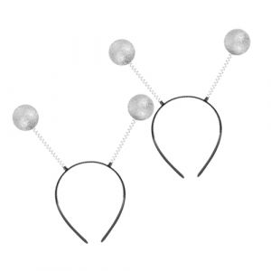 SMASOLO 5 pi&egrave;ces Serre-t&ecirc;te Argent&eacute; &agrave; Boules Paillet&eacute;es Antennes Martiennes L&eacute;g&egrave;res et Confortables Accessoires de F&ecirc;te et D&eacute;guisement Extra-terrestre (SEASOON, neuf)