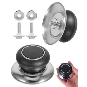 WINXMIN Boutons de Couvercles de Pot Poign&eacute;e Couvercle en Verre Bouton Couvercle Casserole Bouton Rechange Anti-br&ucirc;lure Poign&eacute;e Couvercle Cuisine Universelle pour Couvercle Casserole(Acier inoxydable) (GuangZhouWenYuanMaoYiYouXianGongSi, neuf)