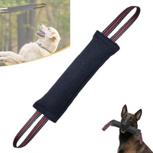 Euyaita Boudin à Mordre Jouet pour Chien Jouet Remorqueur Morsure Chiens de Petite Moyenne Grande Jouet Interactif d'entraînement K9 pour Chiens Boudin Mordant avec Anses (Noir) (SSOLL, neuf)