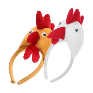 Ipetboom 1paire Bandeau Tête De Poule Accessoire De Déguisement Amusant Pour Adultes Pour Fêtes Et Cosplay (KinRoZ, neuf)