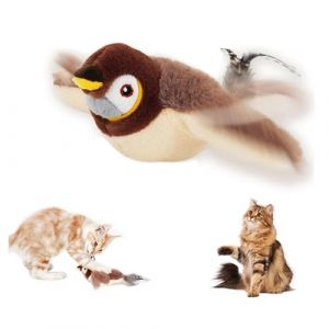 MplehDa Volant pour Chat Oiseau pour Chat Jouet Interactif, Jouet Oiseau Gazouillant, Simulated Chirping Bird, Jouet Interactif (yingfengdianzi, neuf)