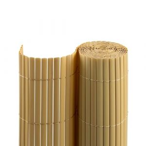 jarolift Canisse en PVC, Brise Vue en PVC pour Jardin, Balcon, Terrasse et Piscine, Pare-Vue Revêtement de Balcon Clôture Renforcées Résistantes aux UV et aux Intempéries, 180 x 300 cm, Bambou (Jalousiescout Shop, neuf)