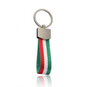 Porte-clés avec drapeau italien tricolore, 1pcs, Porte-clés aux Couleurs de l'Italie, porte-clés de voiture pour hommes et femmes, Sans Logo, Accessoire Auto ou Sac à Dos, Auto pour Enthousiastes (TianJinYiChenShangMaoYouXianGongSi, neuf)