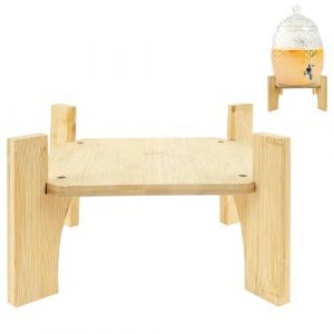 BAODBF Support pour distributeur en verre, distributeur de boisson, diagonale 25 cm, résistant et durable, support de carafe en bambou, support pour distributeur de boisson (XIEXIAOHUA, neuf)