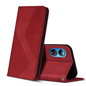 ZONNAVI Coque pour Huawei Honor X7, Premium &Eacute;tui Housse en Cuir de Protection avec [Emplacements Cartes] [Magnetique], Clapet Folio Portefeuille pour Huawei Honor X7 (Rouge) (ZONNAVI, neuf)
