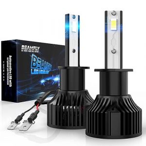BEAMFLY Ampoule H1 LED Voiture 16000LM, Lampes de Phares Auto, Kit de Conversion Halog&egrave;ne 12V, 6000K Blanche Puissante (BeamflyDirect, neuf)