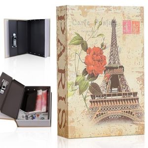 KBIBCK Coffre-fort en forme de livre avec serrure &agrave; combinaison, coffre-fort avec cl&eacute;, coffre-fort pour le bureau, la maison, le bureau et la maison, pour l'argent, les bijoux, les documents, les (Dong Guan Shi Di Sheng Mao Yi You Xian Gong Si, neuf)