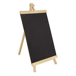 Panneau en bois Tableau noir avec support Mini tableau &agrave; craie sur chevalet Panneau Chevalets Triangle de Table Tableau Porte Nom Num&eacute;ro pour Decoration Mariage Anniversaire Bureau (YJZQ, neuf)