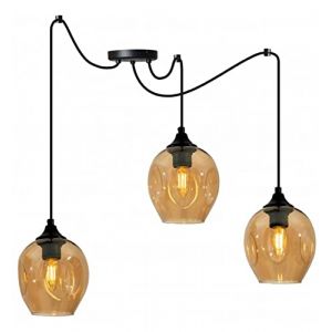 Light-Home Prage Spider Abat Jour Suspension Luminaire Lustre Araign&eacute;e - Moderne Abat Jour Plafond - Verre - &Agrave; 3 Lumi&egrave;res - Miel (Light-home, neuf)