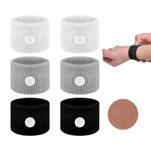 Bracelet Anti Nausée, 3 Paires bandes de soulagement De Nausée, Bracelets D'acupression Anti-nausées de Voyage pour le mal, pour les enfants,les adultes (OMBeauty, neuf)
