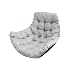 George Coussin de Jardin, Coussin Fauteuil Cocon, Coussin Fauteuil Suspendu, Coussin balancelle – Taille L, 120 x 100 cm – Argent (PillowPrim, neuf)