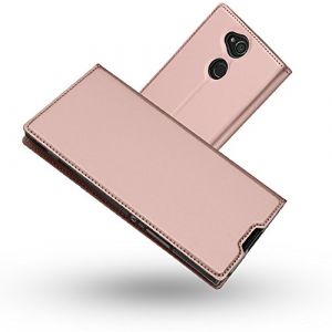 Radoo Coque Sony Xperia XA2, Ultra Mince en Cuir PU Premium Housse &agrave; Rabat Portefeuille Coque &Eacute;tui de Protection Bumper Folio &agrave; Clapet avec [Fente pour Carte] pour Sony Xperia XA2 (Or Rose) (Radoo EU Direct Store, neuf)