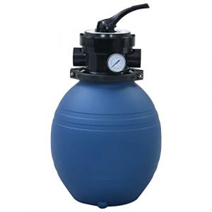 vidaXL Filtre à Sable pour Piscine avec Vanne 4 Positions Système de Filtration Pompe de Filtration Filtre pour Spa Durable Robuste Bleu 300 mm (vidaXL FR, neuf)