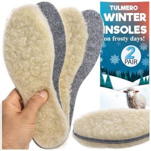 2 paires de semelles chaudes pour pieds bien au chaud, 2 paires de semelles épaisses en feutre et laine, semelles chauffantes pour chaussures, semelles en feutre, semelles d'hiver pour femmes, hommes (Simon78000, neuf)