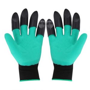 Gants de travail pour homme et femme, 1 paire, de gants de jardinage imperméables avec griffes pour creuser la ferme, pour le travail et le travail avec 8 griffes, avec prise ferme (ZHAO DAN DE DIAN, neuf)