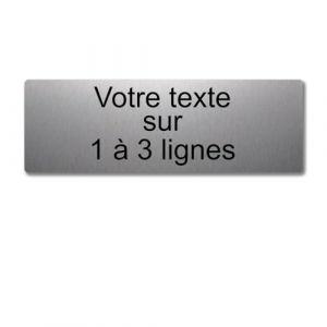 Plaque grav&eacute;e personnalis&eacute;e 1 &agrave; 3 lignes 30x10cm autocollante Alu Bross&eacute; (my-goodprice, neuf)