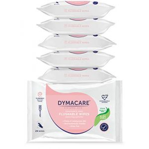 DYMACARE Lingettes Humides Nettoyantes Corps Aloe Vera | Biodégradables Écologiques Jetables dans les WC (Lot de 6 paquets soit 144 lingettes) (MedAdvance GmbH & Co. KG, neuf)