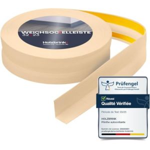 HOLZBRINK Plinthe souple autoadhésive PVC 32x23mm, 1 m | Plinthe pour finition plan de travail, meubles cuisine | Lame PVC adhesive | Couleur: Pin (Jumbo-Shop, neuf)