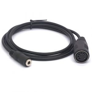 Câble adaptateur MIDI DIN 5 broches vers 3,5 mm femelle vers femelle pour systèmes stéréo Bang & Olufsen, Naim, Quad. (1 mètre) (Laomi, neuf)