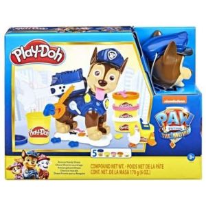 pour Pat Patrouille - Figurine Chase Sac a Dos serpentin - avec Moule galinetta, 5 Pots Pate a Modeler - pour Play-doh - Set creatif et 1 Carte (cavernedesjouets, neuf)