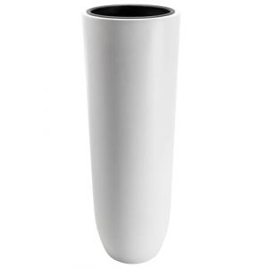 VIVANNO Vase de Sol SOLERIO en Fibre de Verre Blanc Mat 100x33 cm, r&eacute;sistant au Gel et aux intemp&eacute;ries, pour l'int&eacute;rieur et l'ext&eacute;rieur, Jardin terrasse Balcon (AE Trade, neuf)