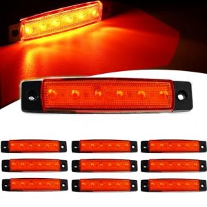 VISSQH 10Pcs Feux de Gabarit Latéraux LED,12V 24V Feux de Gabarit LED Arrière Avant Indicateur Feux de Gabarit Latéraux pour Remorque Camion Caravane Camping Car Van Tracteur Bus etc(Rouge) (VISSQH, neuf)